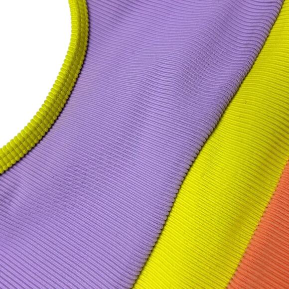 Beach Riot Eva Top in Sundazed Colorblock Swim Swimsuit Bralette Bikini Small - Picture 7 of 8